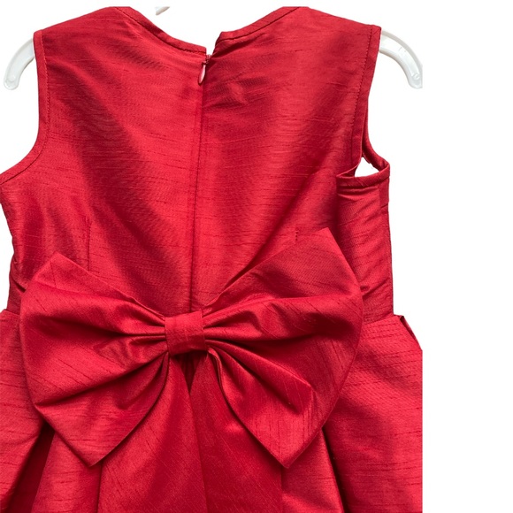 New Luli & Me Girls Red Sleeveless Pleated Full Dress - Picture 5 of 10